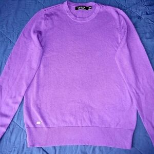 Ralph Lauren Women's Purple Cashmere Crewneck Sweater
